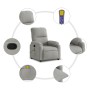 Lehnsessel mit Massagefunktion aus hellgrauem Mikrofaserstoff. von , Sessel - Ref: Foro24-373457, Preis: 255,79 €, Rabatt: %