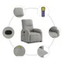 Lehnsessel mit Massagefunktion aus hellgrauem Mikrofaserstoff. von , Sessel - Ref: Foro24-373457, Preis: 230,89 €, Rabatt: %