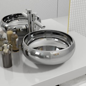 Washbasin 40x15 cm silver ceramic by vidaXL, Sinks - Ref: Foro24-143497, Price: 79,84 €, Discount: %