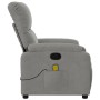Lehnsessel mit Massagefunktion aus hellgrauem Mikrofaserstoff. von , Sessel - Ref: Foro24-373457, Preis: 255,79 €, Rabatt: %