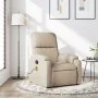 Sillón reclinable de masaje tela de microfibra color crema by , Armchairs - Ref: Foro24-373460, Price: 250,47 €, Discount: %