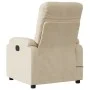 Sillón reclinable de masaje tela de microfibra color crema by , Armchairs - Ref: Foro24-373460, Price: 250,47 €, Discount: %
