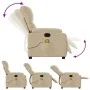 Massage-Fernsehsessel aus cremefarbener Mikrofaser von , Sessel - Ref: Foro24-373460, Preis: 250,47 €, Rabatt: %