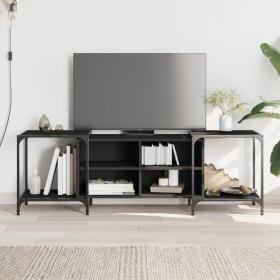 Schwarzer TV-Schrank aus Holzwerkstoff 153x37x50 cm von , TV-Möbel - Ref: Foro24-837602, Preis: 65,81 €, Rabatt: %
