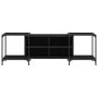 Mueble de TV de madera de ingeniería negro 153x37x50 cm by , TV Furniture - Ref: Foro24-837602, Price: 65,12 €, Discount: %