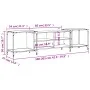 TV-Möbel aus geräucherter Eichen-Ingenieurholz 203x37x50 cm von , TV-Möbel - Ref: Foro24-837609, Preis: 81,26 €, Rabatt: %