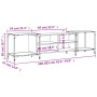 TV-Möbel aus geräucherter Eichen-Ingenieurholz 203x37x50 cm von , TV-Möbel - Ref: Foro24-837609, Preis: 82,26 €, Rabatt: %