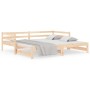 Trundle sofa bed solid pine wood 90x190 cm by , Beds and slatted bases - Ref: Foro24-840135, Price: 151,27 €, Discount: %