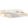 Trundle sofa bed solid pine wood 90x190 cm by , Beds and slatted bases - Ref: Foro24-840135, Price: 148,09 €, Discount: %