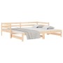 Trundle sofa bed solid pine wood 90x190 cm by , Beds and slatted bases - Ref: Foro24-840135, Price: 151,27 €, Discount: %