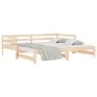 Trundle sofa bed solid pine wood 90x190 cm by , Beds and slatted bases - Ref: Foro24-840135, Price: 148,09 €, Discount: %