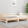 Trundle sofa bed solid pine wood 90x190 cm by , Beds and slatted bases - Ref: Foro24-840135, Price: 151,27 €, Discount: %