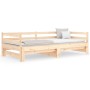 Trundle sofa bed solid pine wood 90x190 cm by , Beds and slatted bases - Ref: Foro24-840135, Price: 151,27 €, Discount: %