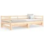 Trundle sofa bed solid pine wood 90x190 cm by , Beds and slatted bases - Ref: Foro24-840135, Price: 148,09 €, Discount: %