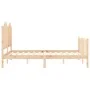 Estructura de cama con cabecero madera maciza 140x200 cm de , Camas y somieres - Ref: Foro24-3192296, Precio: 147,24 €, Descu...