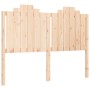 Bed frame with solid wood headboard 140x200 cm by , Beds and slatted bases - Ref: Foro24-3192296, Price: 149,21 €, Discount: %