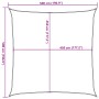 Toldo de vela blanco HDPE 160 g/m² 5x5 m