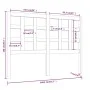 Bettkopfteil aus massivem Kiefernholz, 140,5 x 4 x 100 cm von , Kopf- und Fußteile - Ref: Foro24-817885, Preis: 48,47 €, Raba...