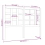 Cabecero de cama madera maciza de pino 140,5x4x100 cm de , Cabeceros y pies de cama - Ref: Foro24-817885, Precio: 49,34 €, De...