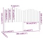 Bettkopfteil aus massivem Kiefernholz, 206 x 4 x 110 cm von , Kopf- und Fußteile - Ref: Foro24-818490, Preis: 90,23 €, Rabatt: %