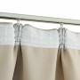 Cortinas opacas con ganchos 2 unidades beige 140x225 cm
