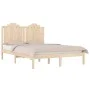 Solid pine wood bed frame 200x200 cm by , Beds and slatted bases - Ref: Foro24-3103798, Price: 169,84 €, Discount: %