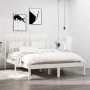 White solid wood bed frame 135x190 cm by , Beds and slatted bases - Ref: Foro24-3104039, Price: 142,68 €, Discount: %