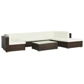 8-piece garden furniture set and brown synthetic rattan cushions by vidaXL, Garden sets - Ref: Foro24-44609, Price: 831,51 €,...