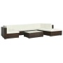 8-teiliges Gartenmöbel-Set und braune synthetische Rattankissen von vidaXL, Gartensets - Ref: Foro24-44609, Preis: 847,16 €, ...
