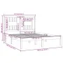 Estructura de cama de madera maciza blanca 135x190 cm de , Camas y somieres - Ref: Foro24-3104039, Precio: 142,68 €, Descuent...