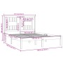 Weißer Massivholzbettrahmen 135x190 cm von , Betten und Lattenroste - Ref: Foro24-3104039, Preis: 144,69 €, Rabatt: %