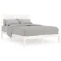 Weißer Massivholzbettrahmen 135x190 cm von , Betten und Lattenroste - Ref: Foro24-3104194, Preis: 147,05 €, Rabatt: %