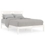Weißer Massivholzbettrahmen 135x190 cm von , Betten und Lattenroste - Ref: Foro24-3104194, Preis: 149,17 €, Rabatt: %