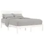 Weißer Massivholzbettrahmen 135x190 cm von , Betten und Lattenroste - Ref: Foro24-3104194, Preis: 147,05 €, Rabatt: %