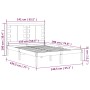 Weißer Massivholzbettrahmen 135x190 cm von , Betten und Lattenroste - Ref: Foro24-3104194, Preis: 149,17 €, Rabatt: %