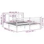 Massives Bettgestell aus weißem Kiefernholz, 135 x 190 cm von , Betten und Lattenroste - Ref: Foro24-3104259, Preis: 155,11 €...
