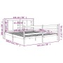 Massives Bettgestell aus weißem Kiefernholz, 135 x 190 cm von , Betten und Lattenroste - Ref: Foro24-3104259, Preis: 159,56 €...