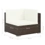 8-piece garden furniture set and brown synthetic rattan cushions by vidaXL, Garden sets - Ref: Foro24-44609, Price: 831,51 €,...