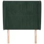 Cabecero con orejas de terciopelo verde oscuro 93x23x118/128 cm de , Cabeceros y pies de cama - Ref: Foro24-3118233, Precio: ...
