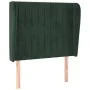 Headboard with dark green velvet ears 83x23x118/128 cm by , Headboards and footboards - Ref: Foro24-3118227, Price: 83,60 €, ...