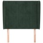 Headboard with dark green velvet ears 83x23x118/128 cm by , Headboards and footboards - Ref: Foro24-3118227, Price: 75,21 €, ...