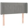 Light gray velvet headboard 83x16x78/88 cm by , Headboards and footboards - Ref: Foro24-3119036, Price: 45,64 €, Discount: %