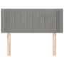 Light gray velvet headboard 83x16x78/88 cm by , Headboards and footboards - Ref: Foro24-3119036, Price: 45,64 €, Discount: %