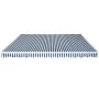 Folding manual-operated awning, 450 cm, blue and white. by vidaXL, Awnings - Ref: Foro24-275565, Price: 381,19 €, Discount: %