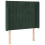Headboard with dark green velvet ears 93x16x118/128 cm by , Headboards and footboards - Ref: Foro24-3119857, Price: 84,40 €, ...