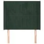 Headboard with dark green velvet ears 93x16x118/128 cm by , Headboards and footboards - Ref: Foro24-3119857, Price: 84,40 €, ...
