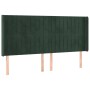 Kopfteil mit dunkelgrünen Samtohren 183x16x118/128cm von , Kopf- und Fußteile - Ref: Foro24-3119881, Preis: 148,84 €, Rabatt: %