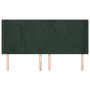Headboard with dark green velvet ears 183x16x118/128cm by , Headboards and footboards - Ref: Foro24-3119881, Price: 148,84 €,...