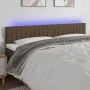 Cabecero con LED de tela marrón oscuro 180x5x78/88 cm de , Cabeceros y pies de cama - Ref: Foro24-3121867, Precio: 57,75 €, D...