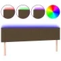 Headboard with LED in dark brown fabric 180x5x78/88 cm by , Headboards and footboards - Ref: Foro24-3121867, Price: 57,87 €, ...